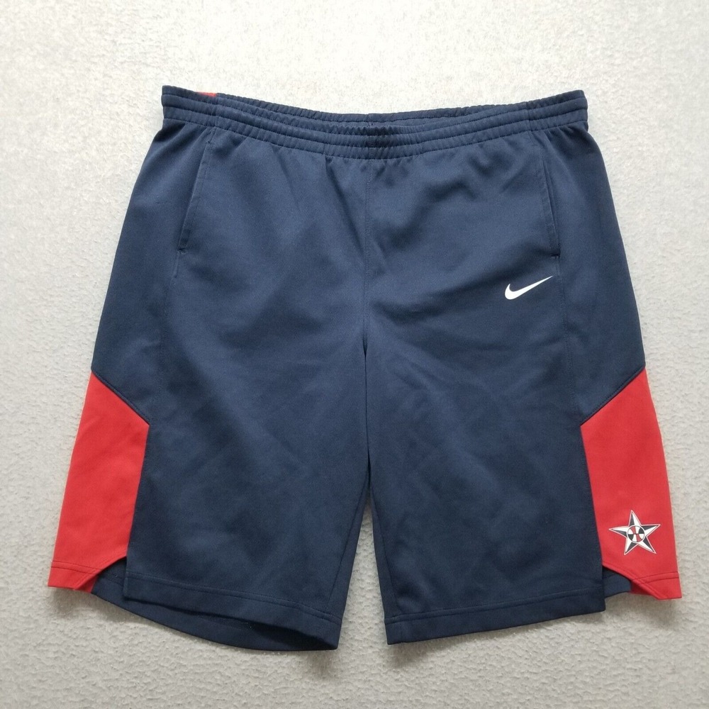 Nike Shorts Mens XL Blue Activewear Pockets Basketball Elastic Waist